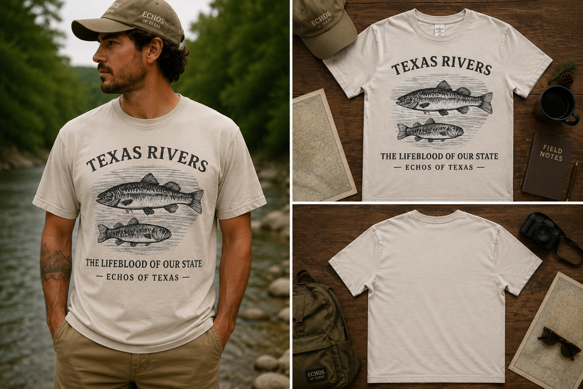 Texas Rivers Comfort Colors Heavyweight T Shirt