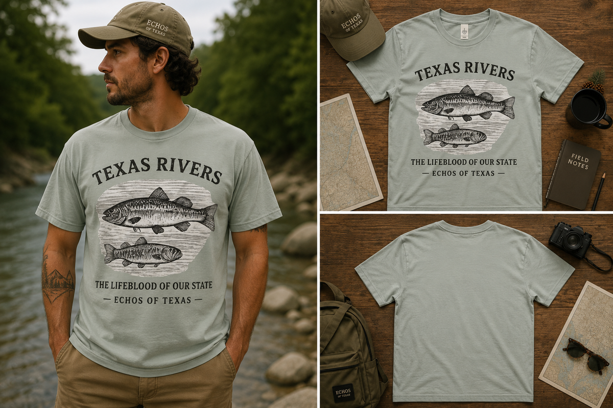Texas Rivers Comfort Colors Heavyweight T Shirt